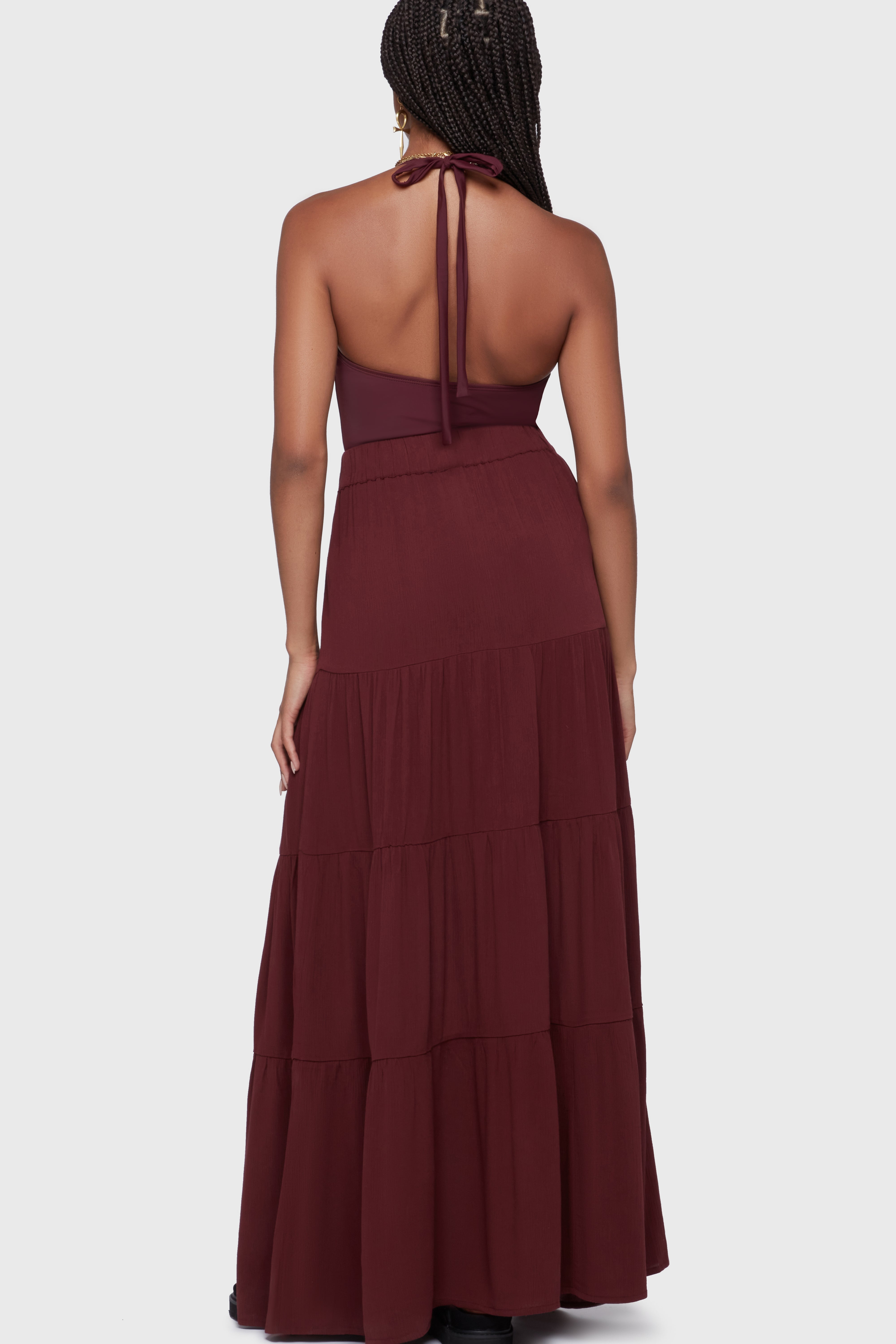 Thursday's Woe Maxi Skirt [Burgundy] Killstar / Womens