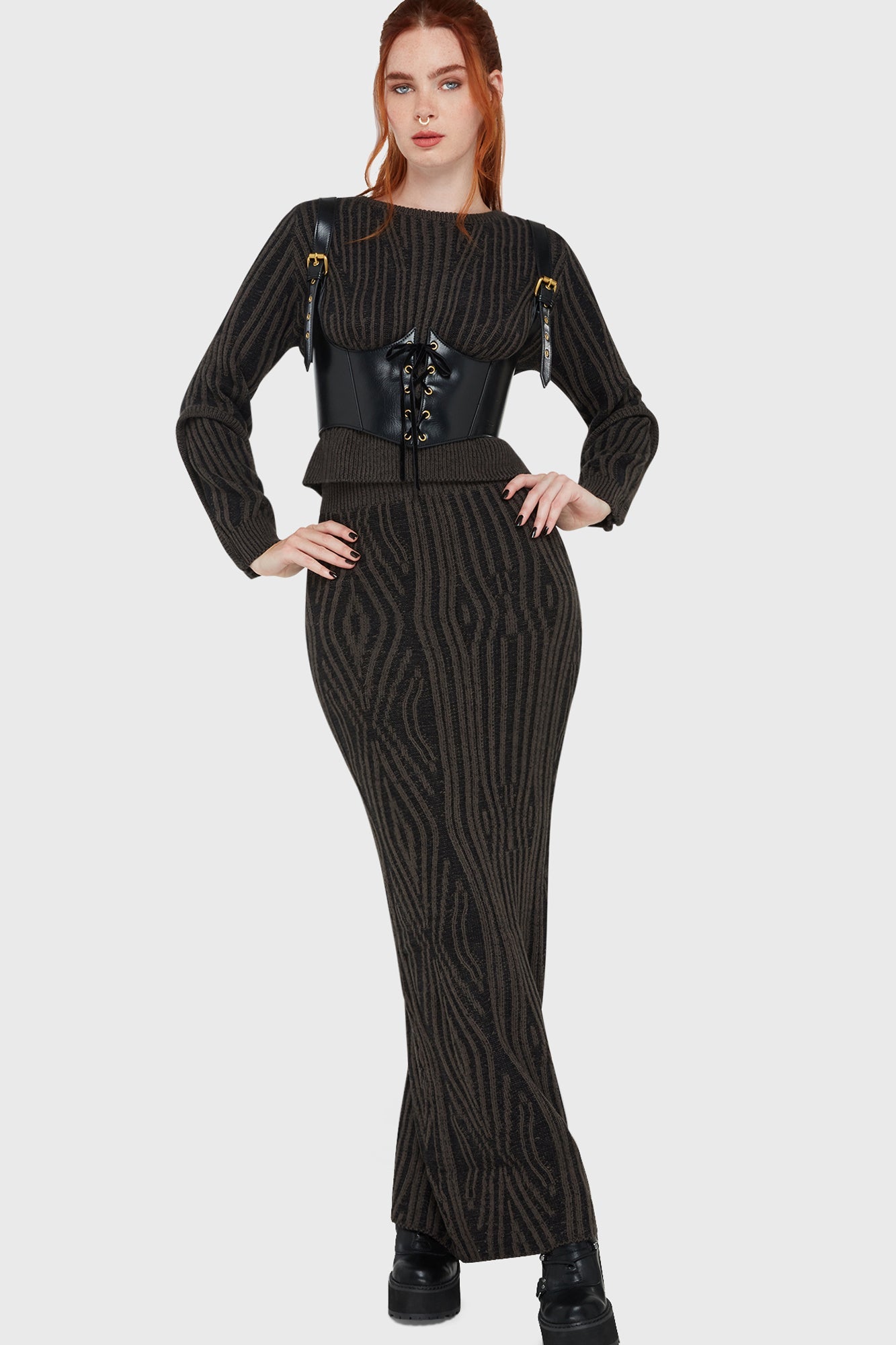 Thorned Woods Maxi Skirt Killstar / Womens