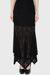 Belladonna Lace Maxi Skirt [Black] Killstar / Womens