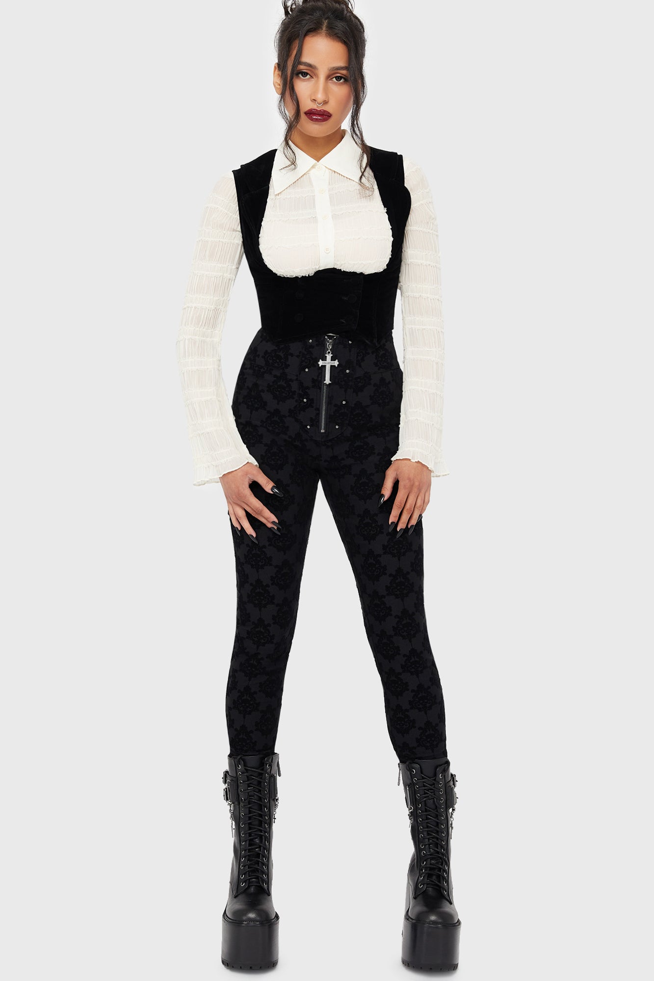 Melisande Skinny Fit Trousers Killstar / Womens