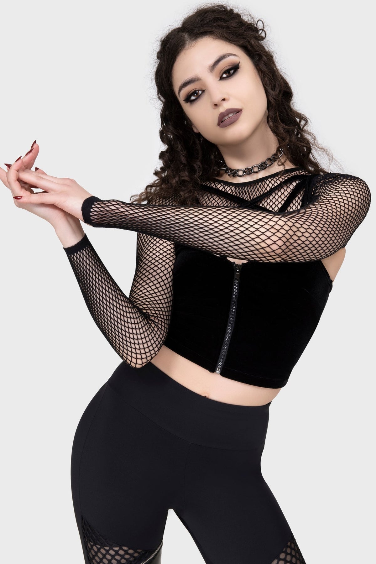 Bite Me Fishnet Bolero [B] Killstar / Womens