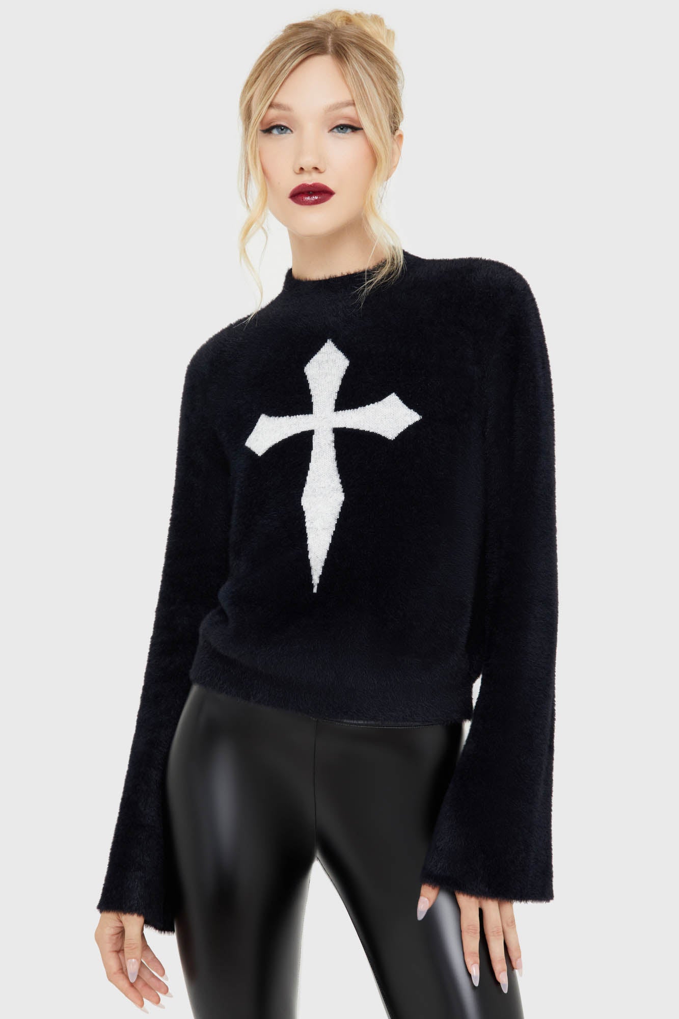 Dead Romantic Sweater [BLACK/WHITE] Killstar / Womens