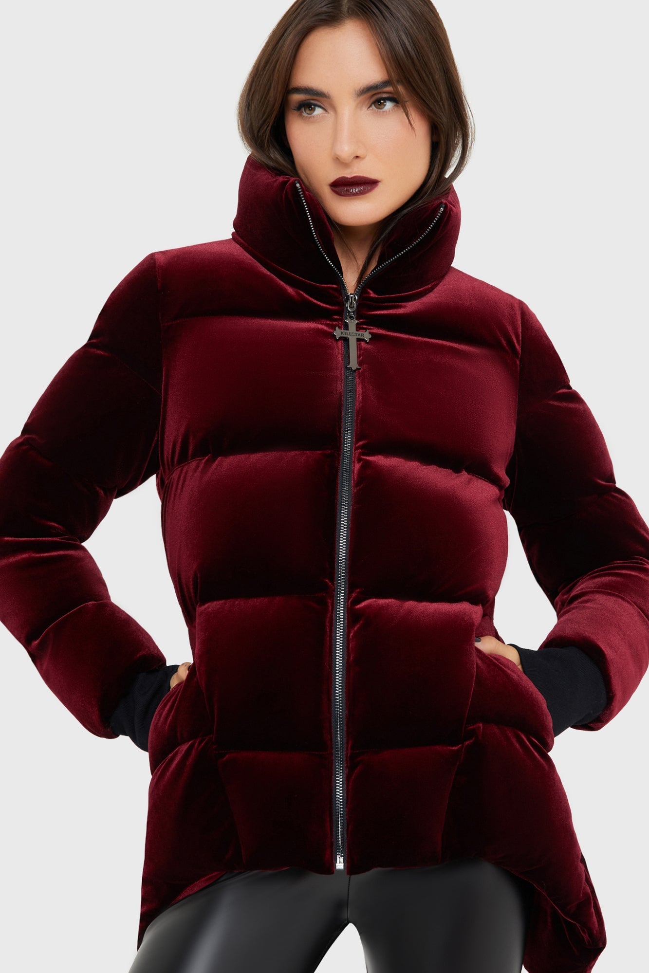 Deadliest Nightvelvet Puffer Coat [RED] Killstar / Womens
