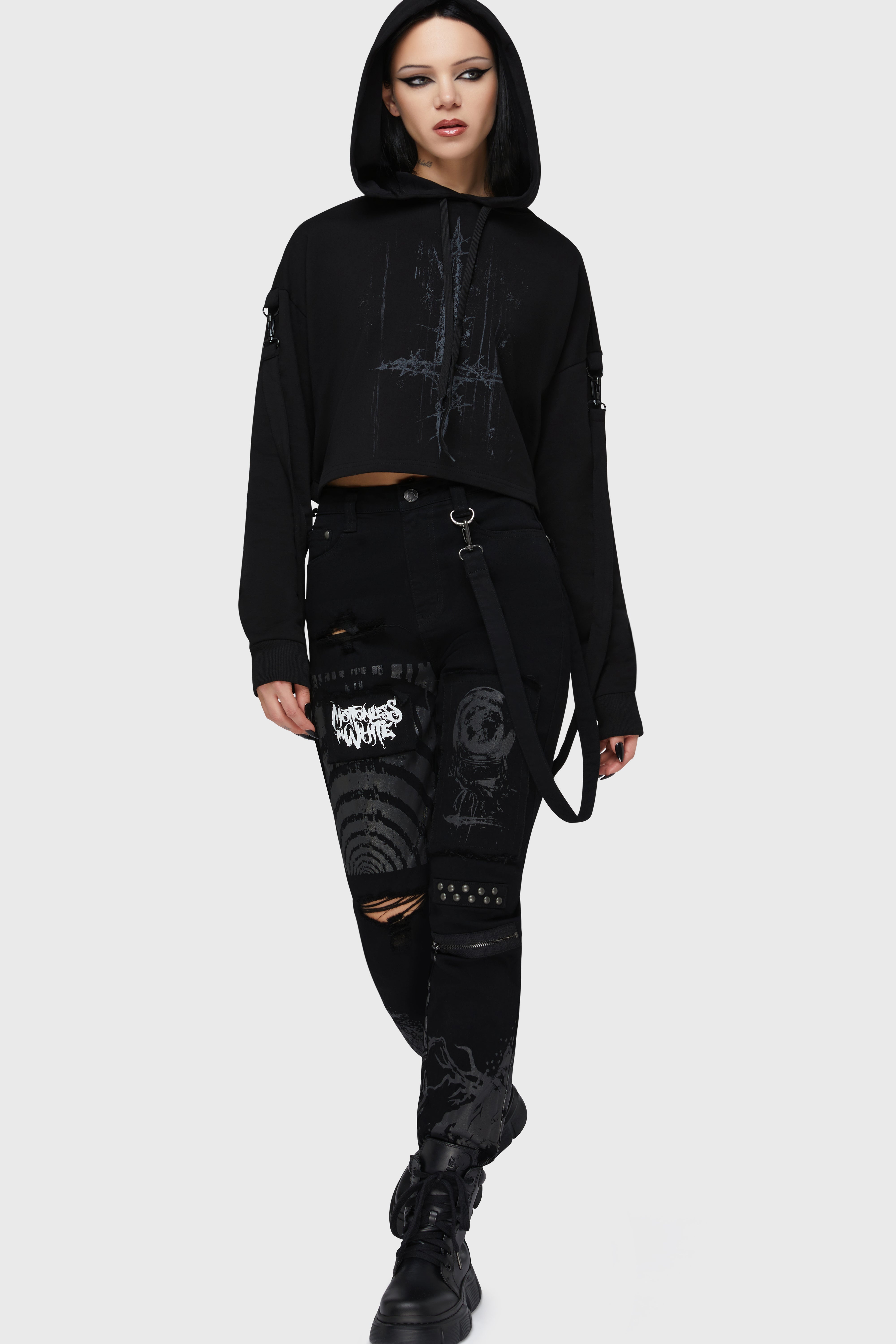 Final Dictvm Crop Hoodie Killstar / Womens