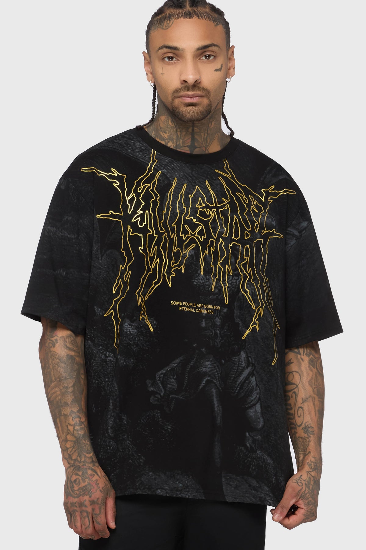 Noir Relic Oversized T Shirt Killstar / Mens