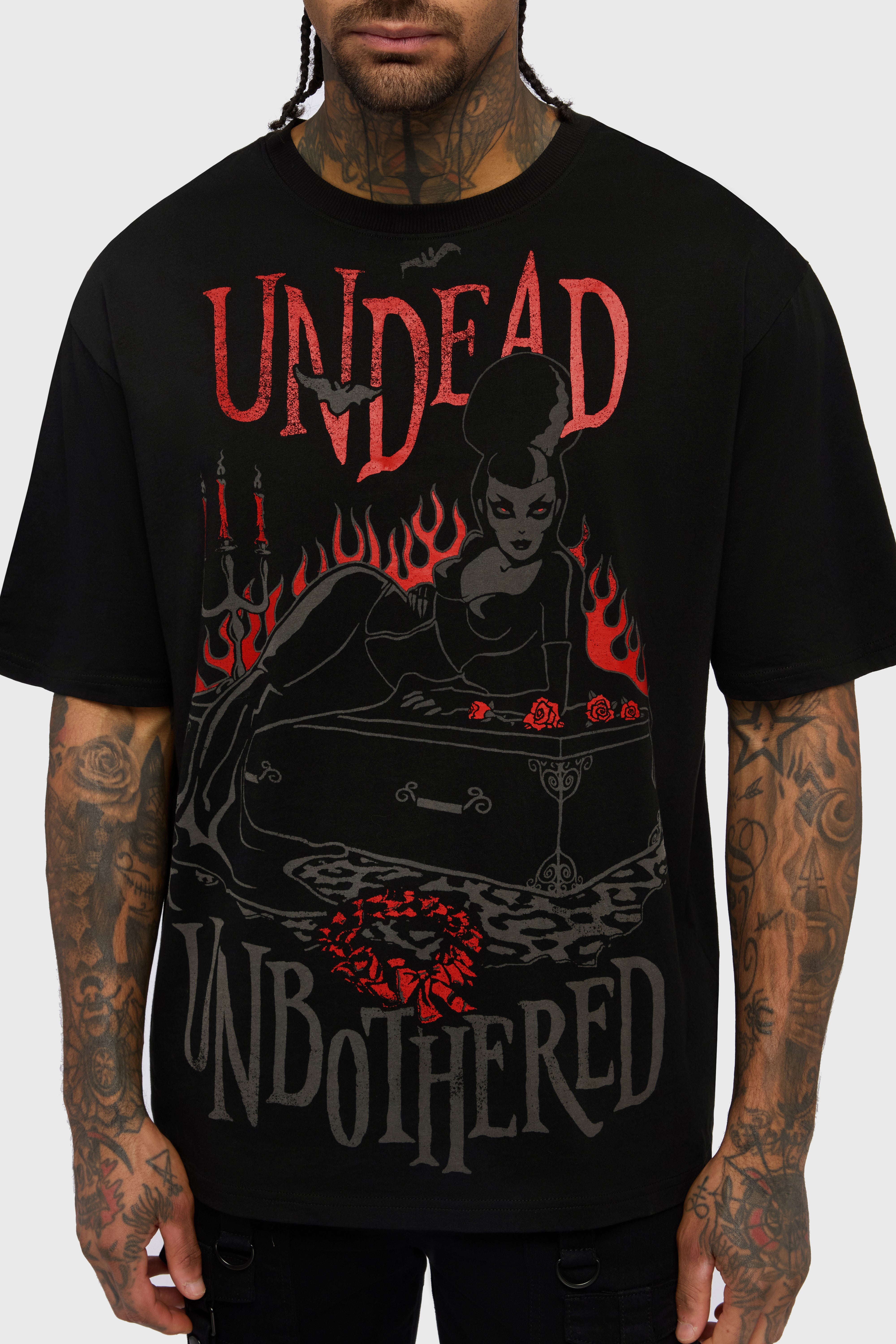 Undead & Unbothered Boxy T Shirt Killstar / Mens
