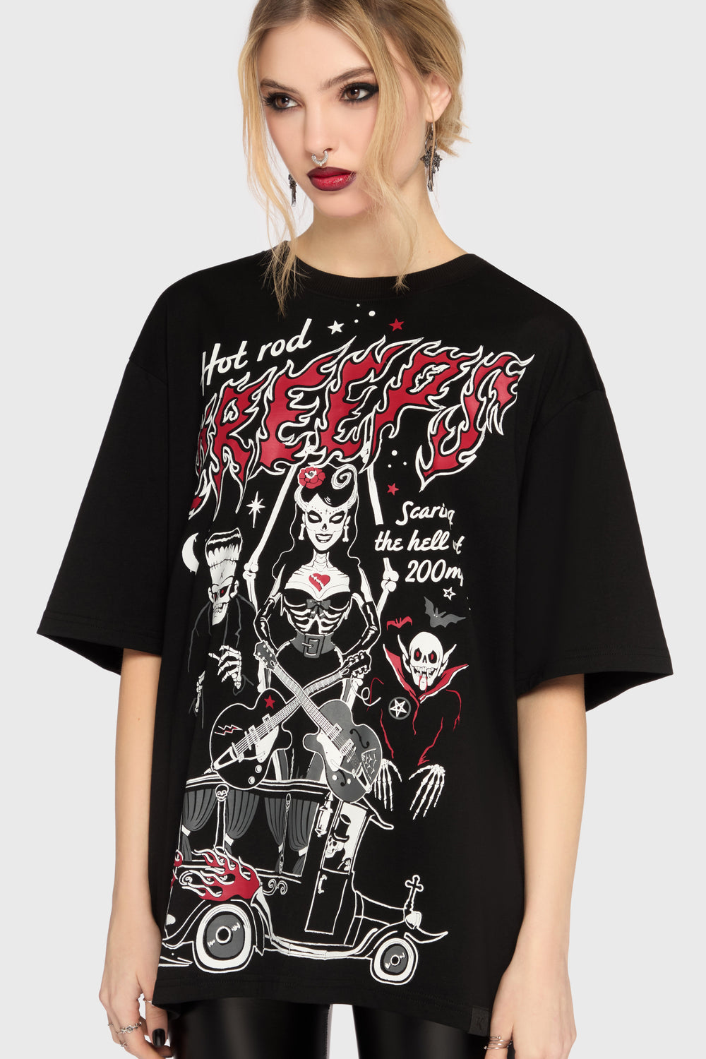 Scaring Hell Boxy T Shirt Killstar / Mens