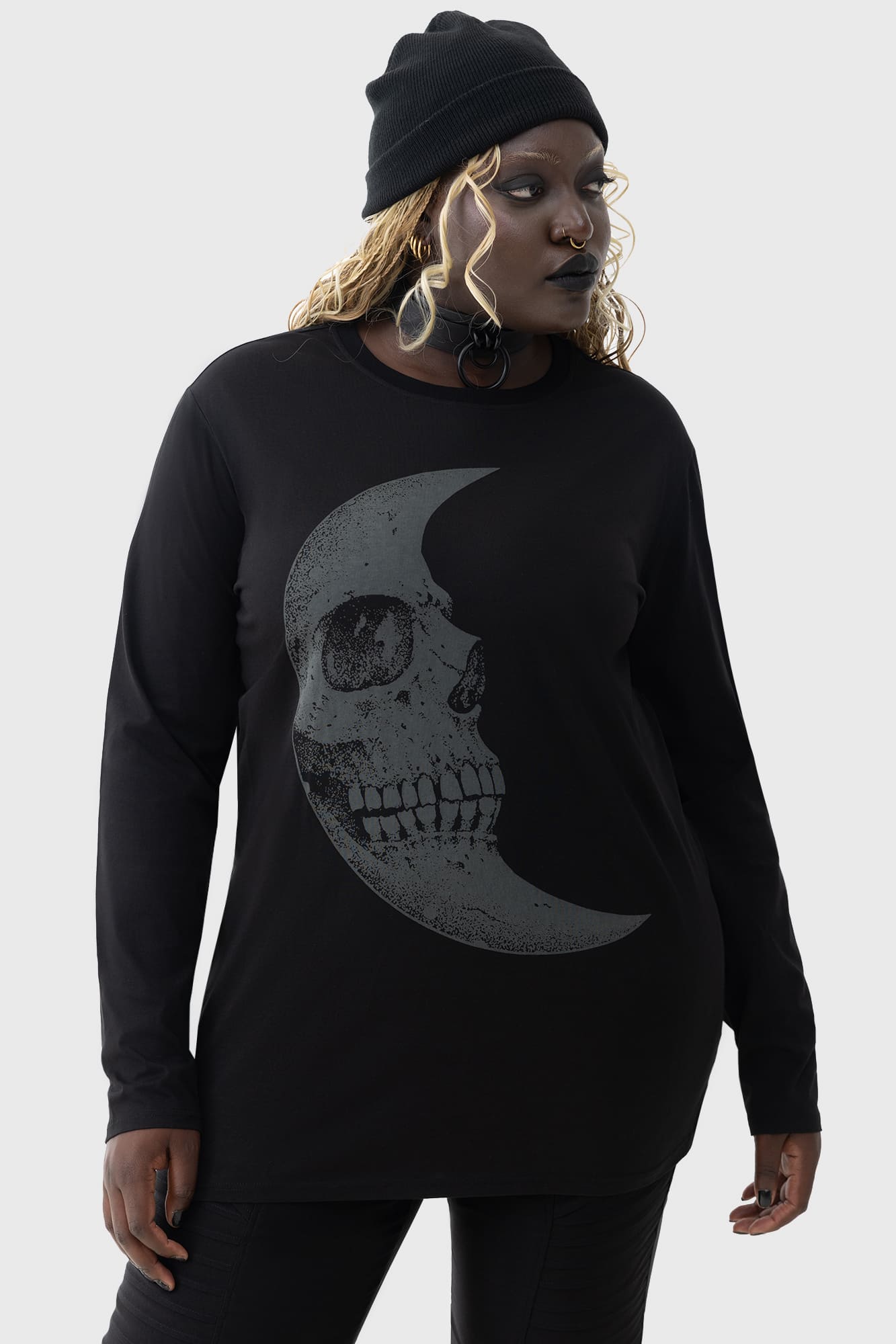 Lunar Crescent Long Sleeve Top Killstar / Mens
