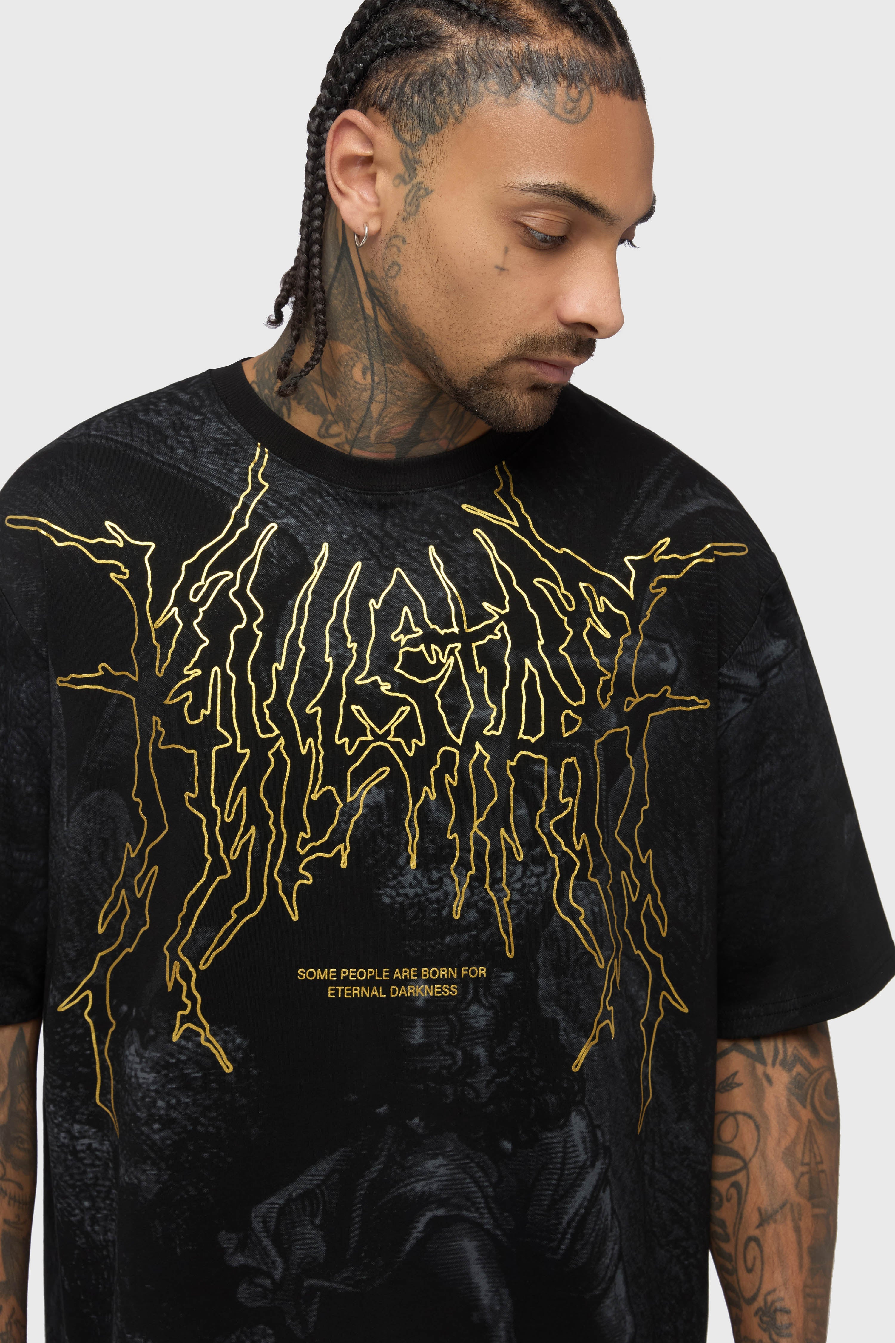 Noir Relic Oversized T Shirt Killstar / Mens