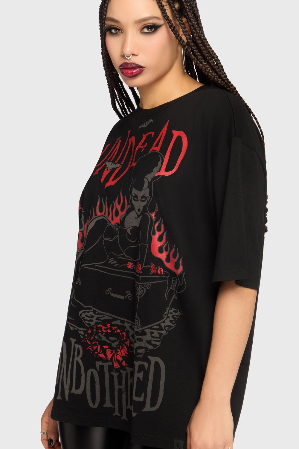 Undead & Unbothered Boxy T Shirt Killstar / Mens