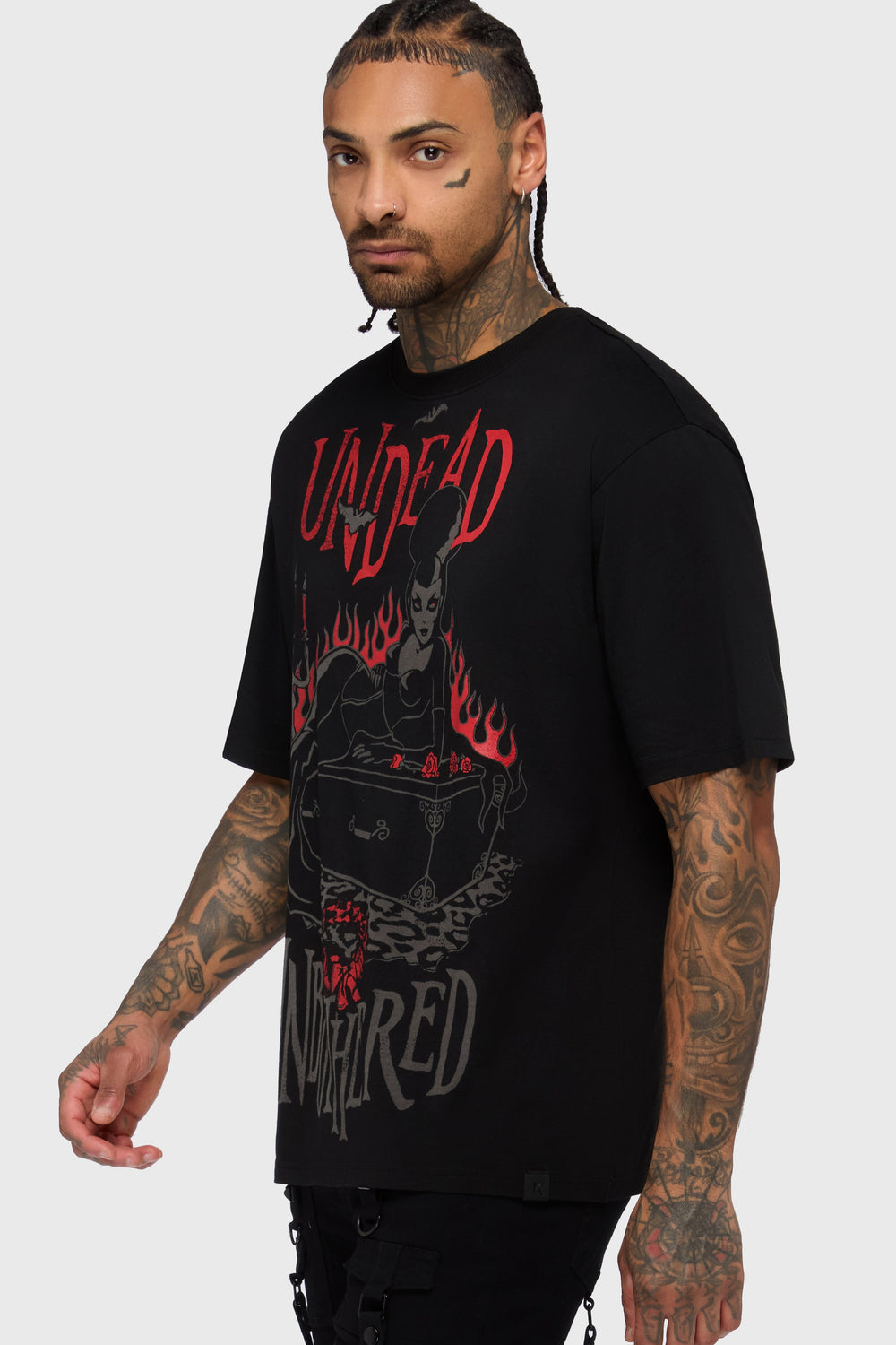 Undead & Unbothered Boxy T Shirt Killstar / Mens