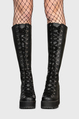 Bloodletting Knee-High Boots Killstar / Womens