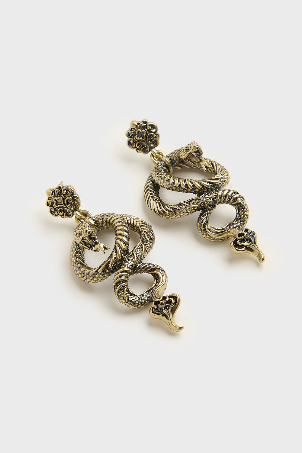 Deadly Coil Earrings [Gold] Killstar / Womens
