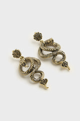 Deadly Coil Earrings [Gold] Killstar / Womens