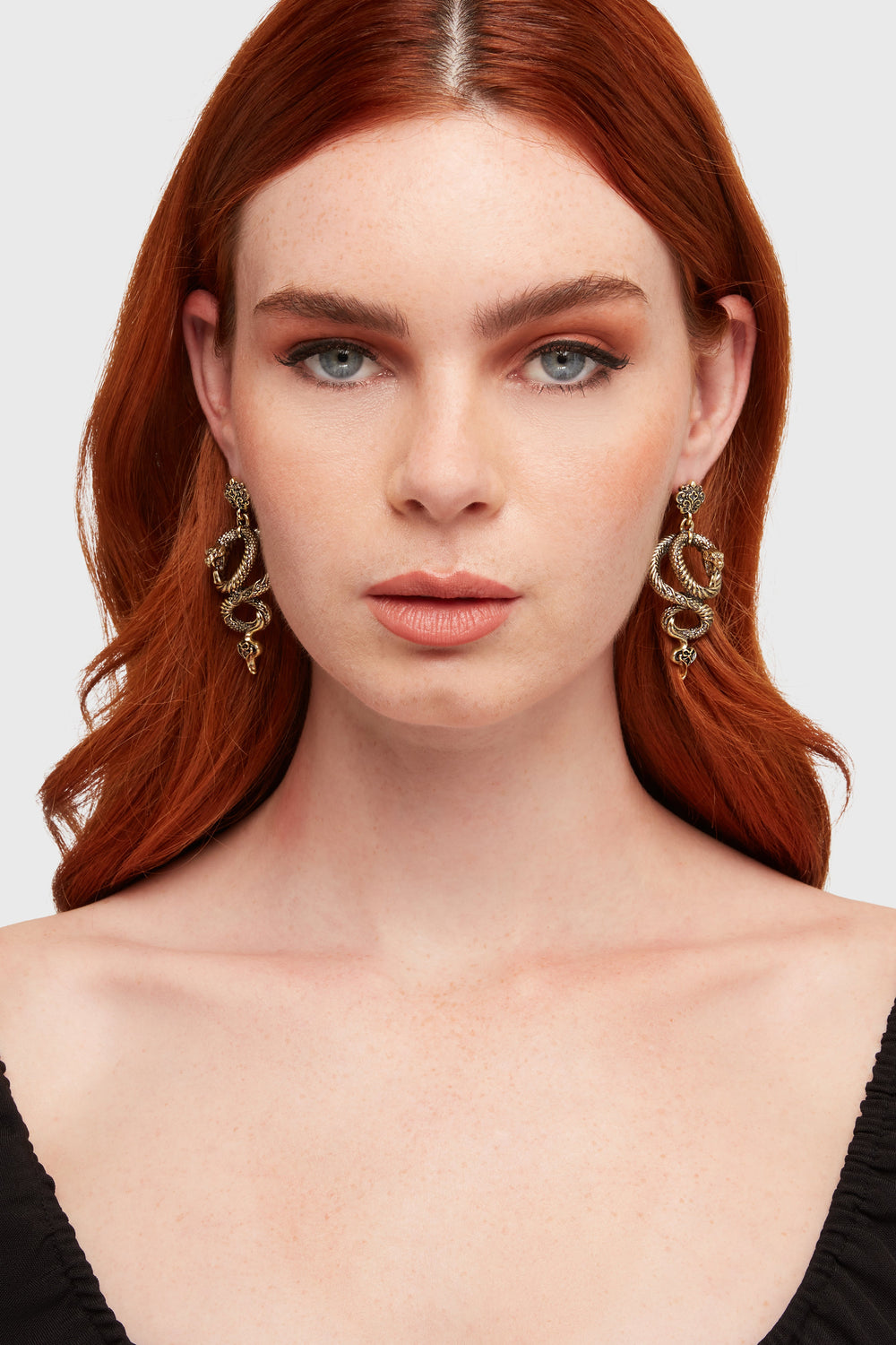 Deadly Coil Earrings [Gold] Killstar / Womens