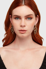 Deadly Coil Earrings [Gold] Killstar / Womens