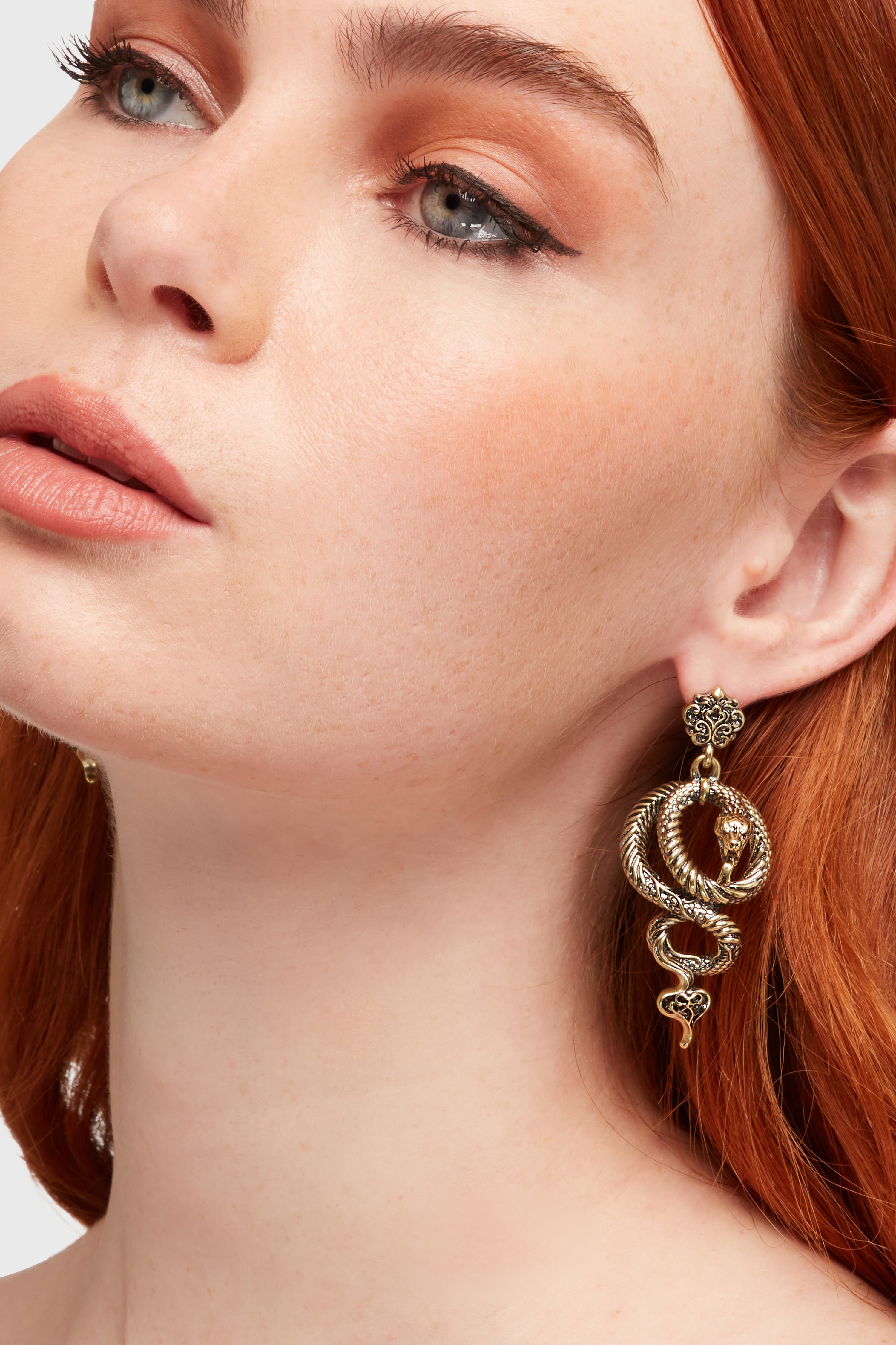 Deadly Coil Earrings [Gold] Killstar / Womens