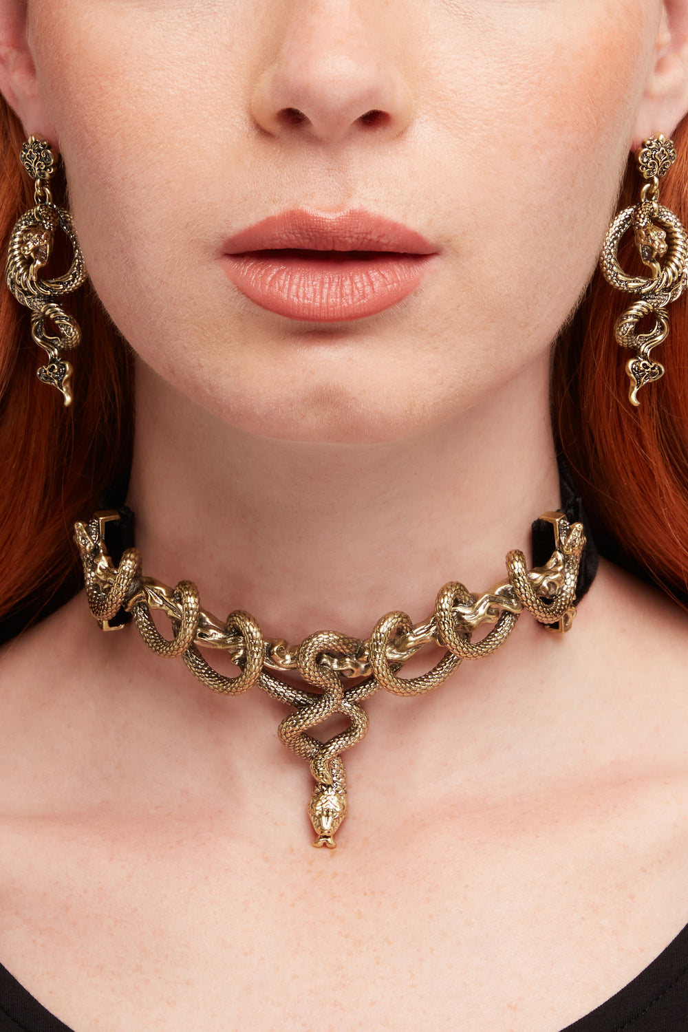 Deadly Coil Choker [Gold] Killstar / Womens