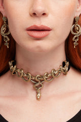 Deadly Coil Choker [Gold] Killstar / Womens