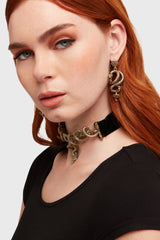 Deadly Coil Choker [Gold] Killstar / Womens