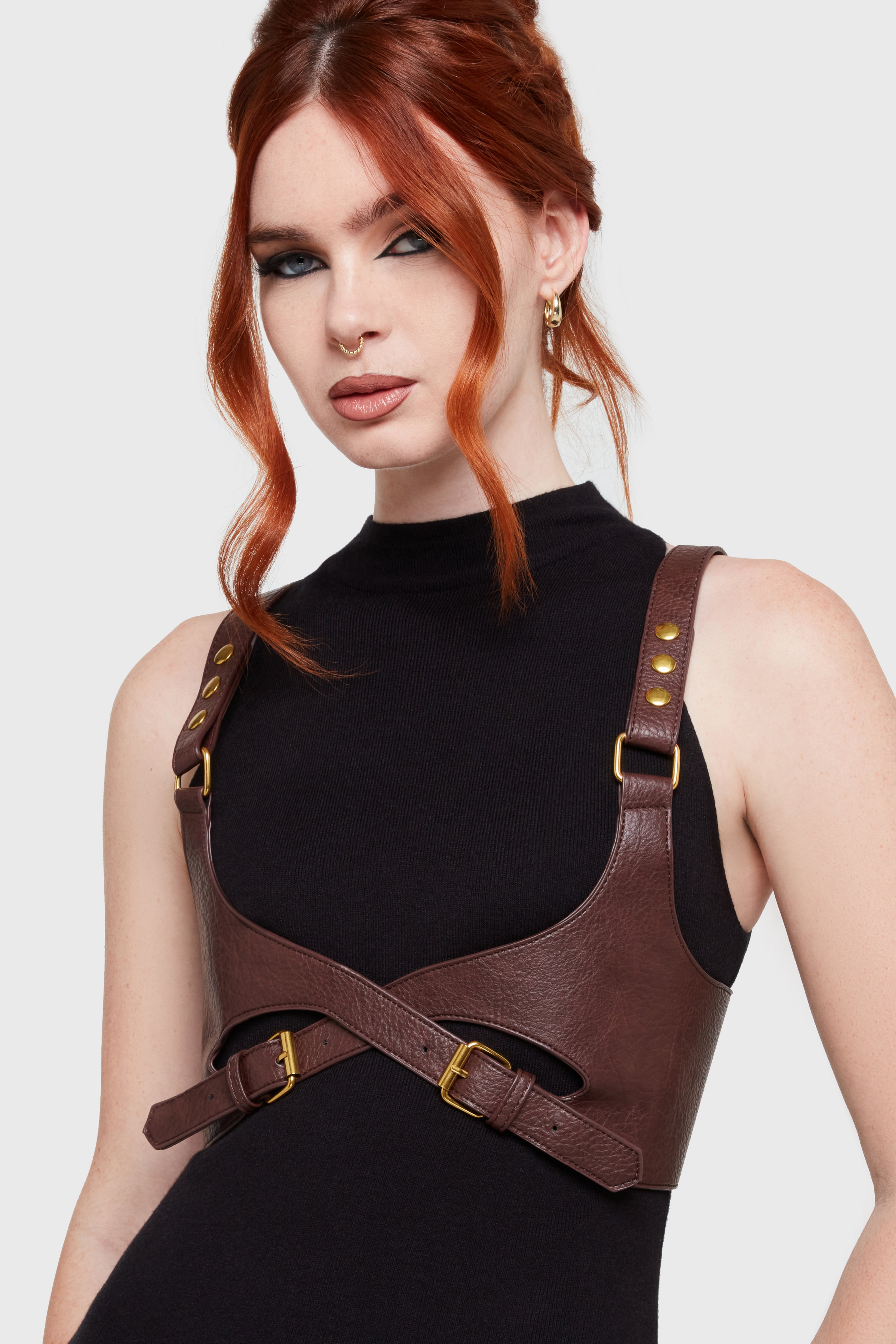 Roseate Harness [Brown/Gold] Killstar / Womens