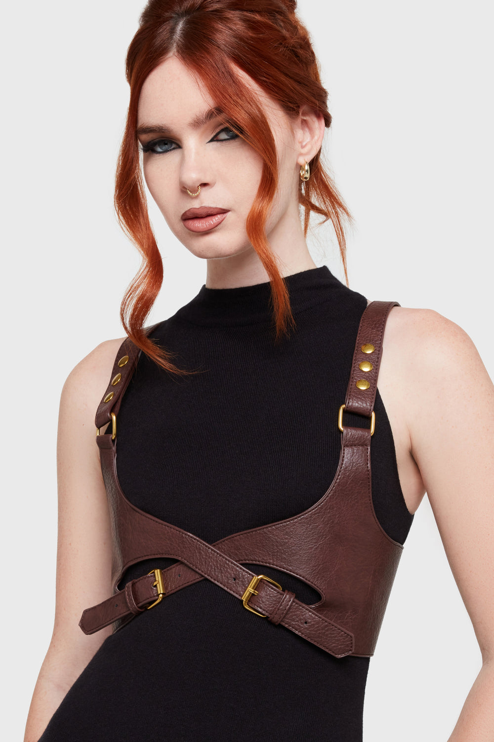 Roseate Harness [Brown/Gold] Killstar / Womens