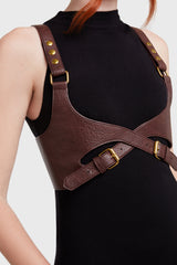 Roseate Harness [Brown/Gold] Killstar / Womens