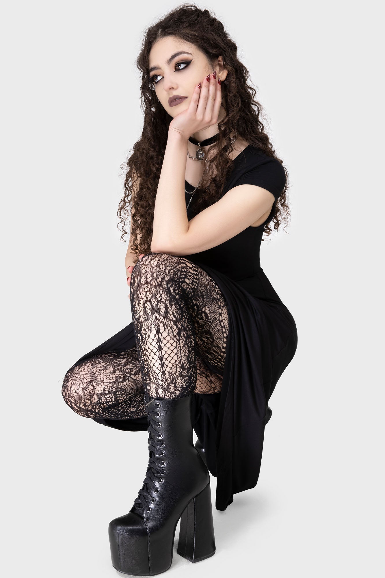 Empyrean Lace Tights Killstar / Womens