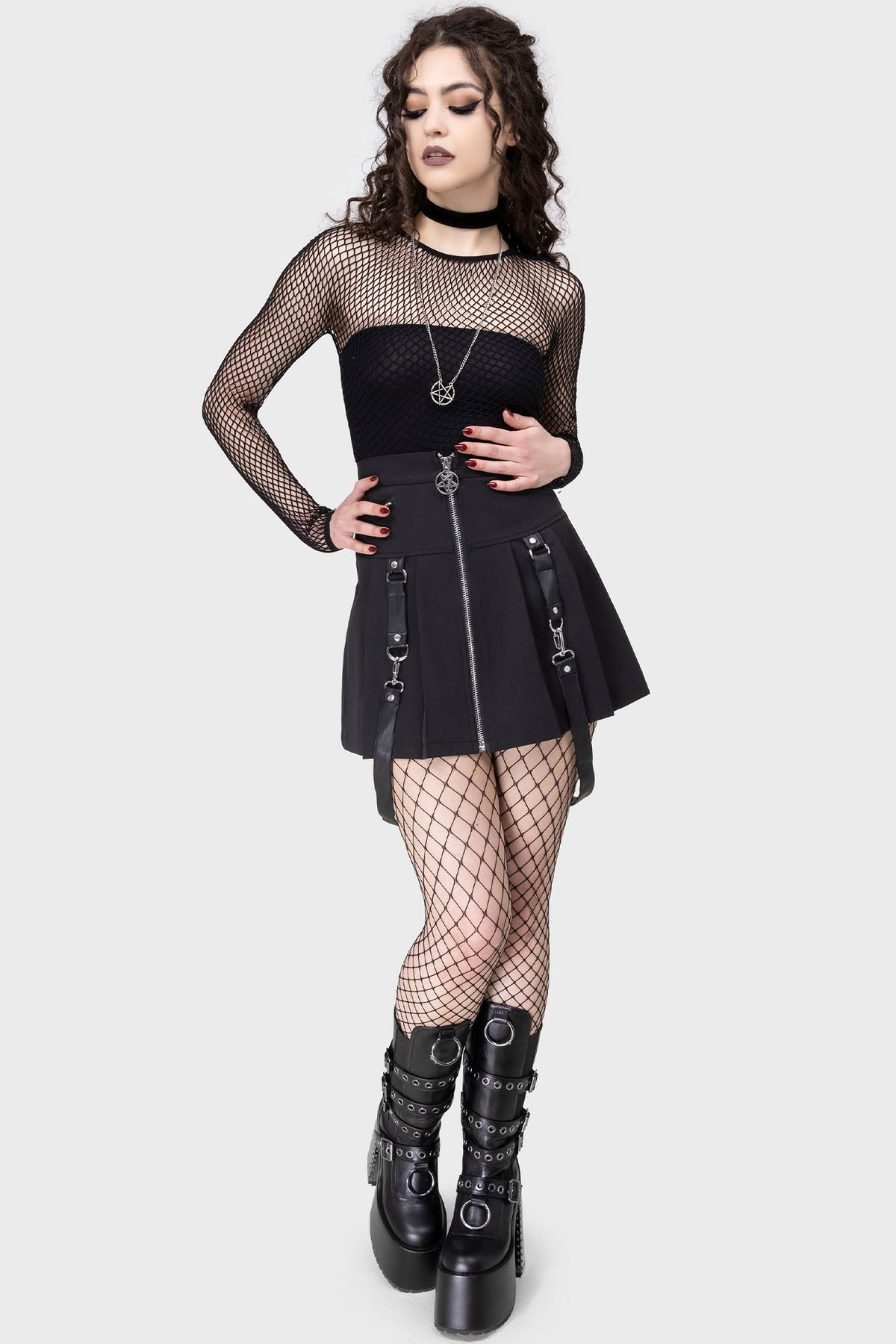 All Caught Up Fishnet Tights [B] Killstar / Womens
