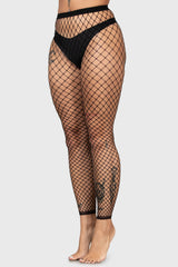 All Caught Up Fishnet Tights [B] Killstar / Womens