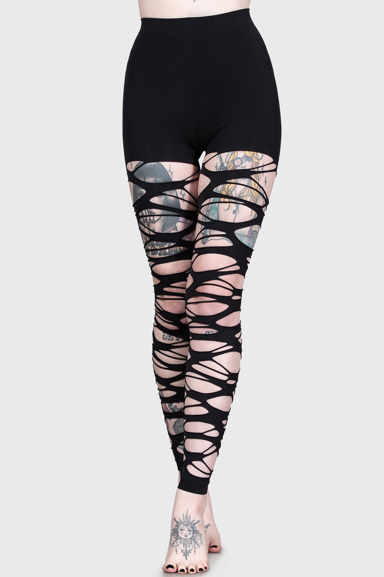 Carved Up Slashed Tights Killstar / Womens