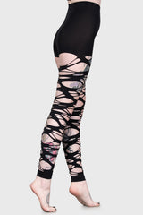 Carved Up Slashed Tights Killstar / Womens