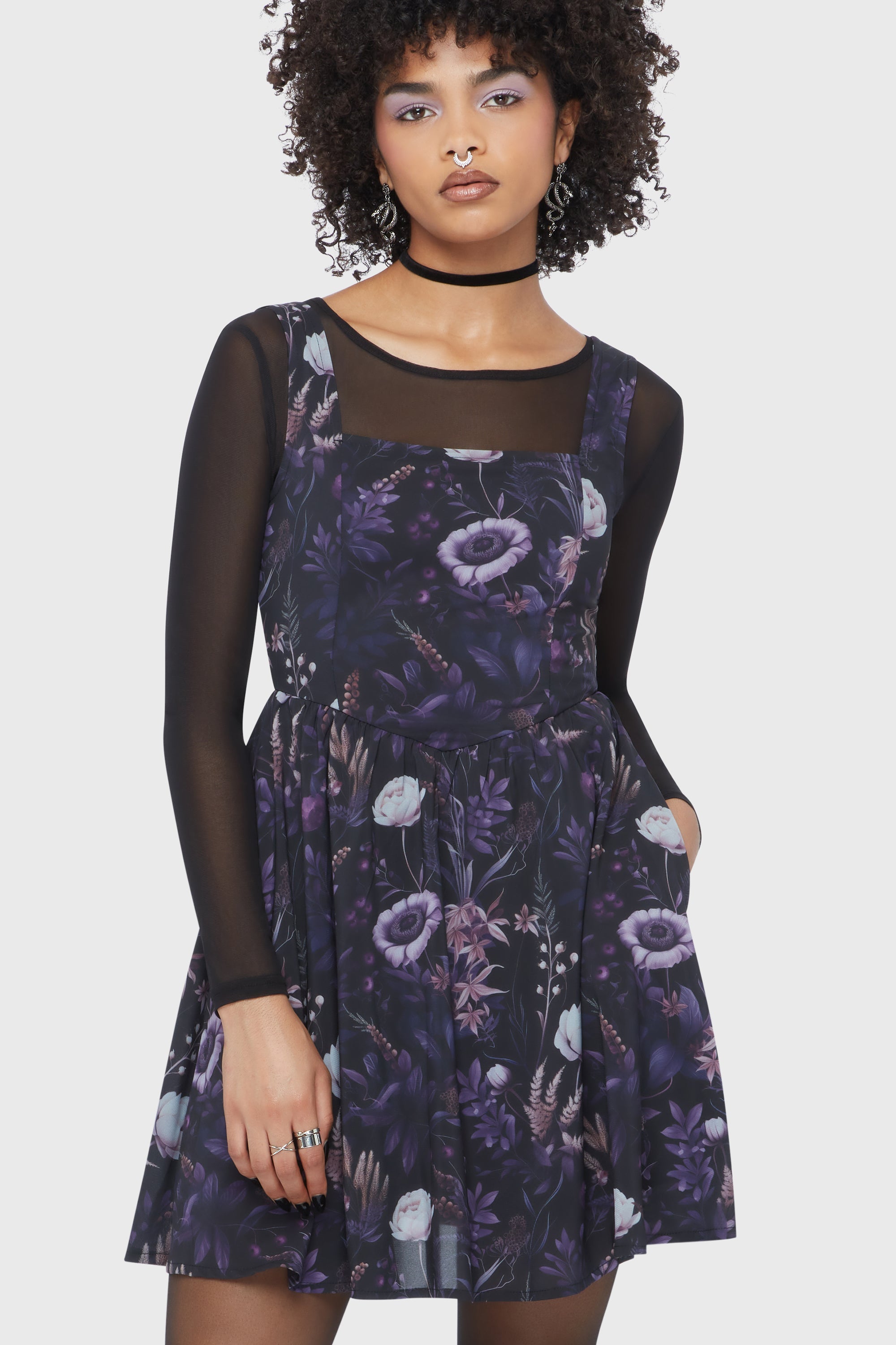 Dusk's Garden Mini Dress Killstar / Womens