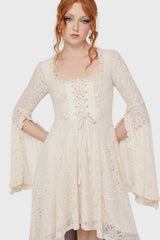 Killing Kisses Lace Maiden Dress [Ivory] Killstar / Womens