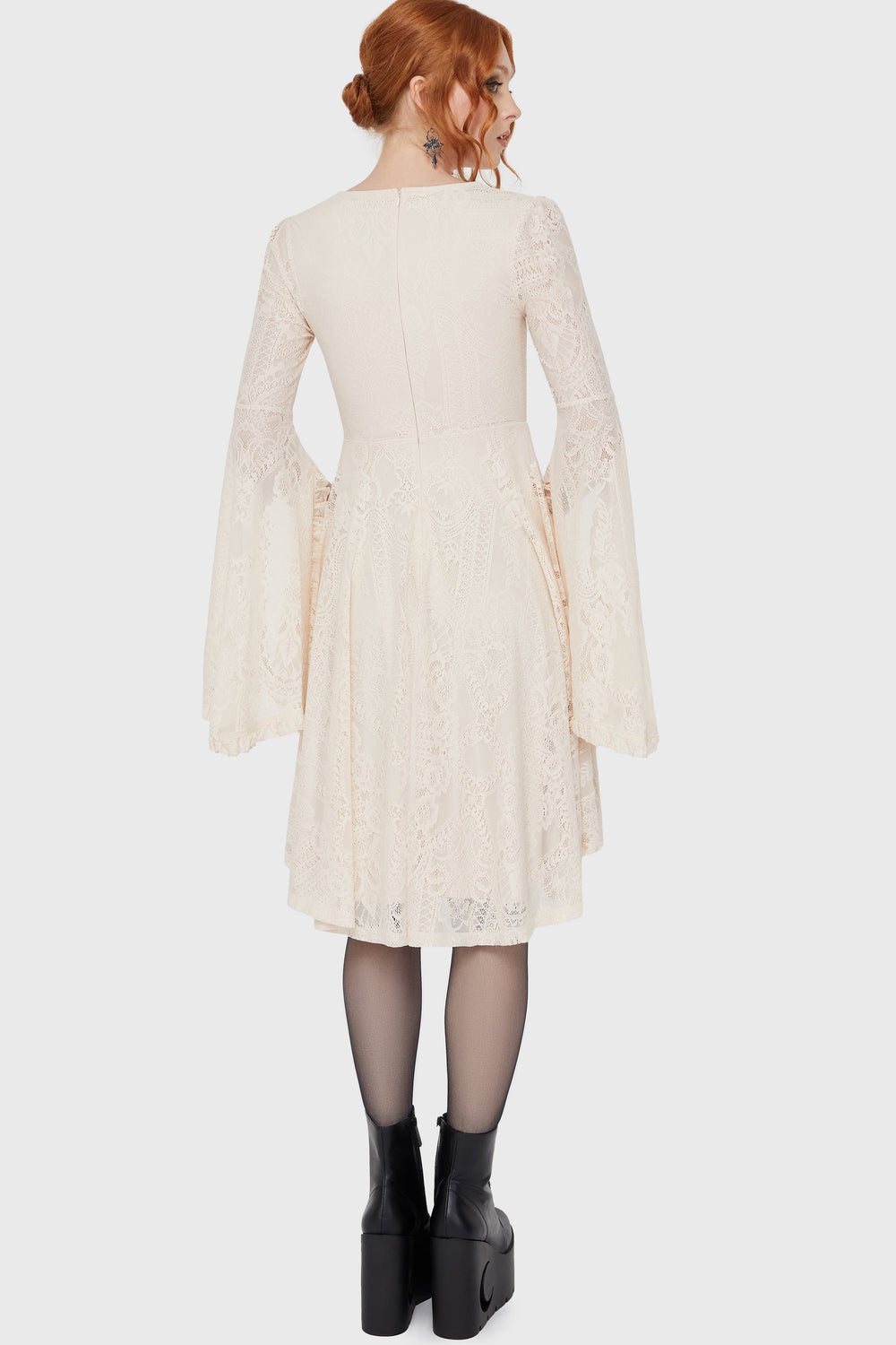 Killing Kisses Lace Maiden Dress [Ivory] Killstar / Womens
