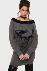 Skullcap Sweater Dress Killstar / Womens