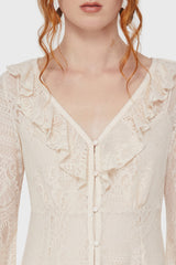 Cybele Lace Dress [Ivory] Killstar / Womens
