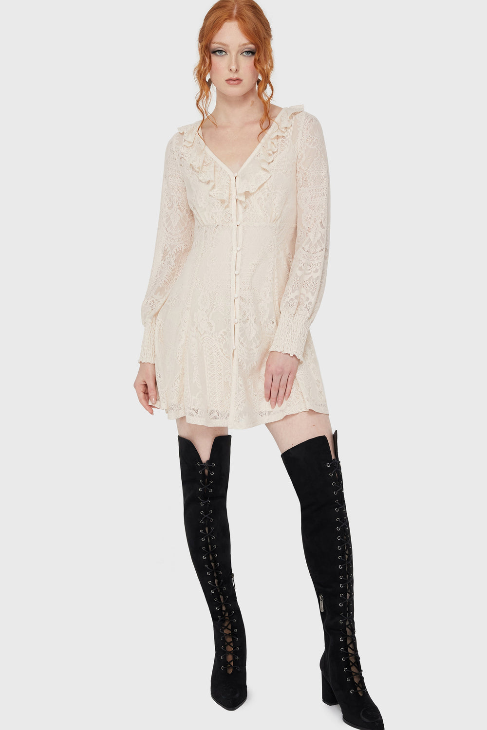 Cybele Lace Dress [Ivory] Killstar / Womens