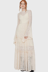 Hecate Lace Maxi Dress [IVORY] Killstar / Womens