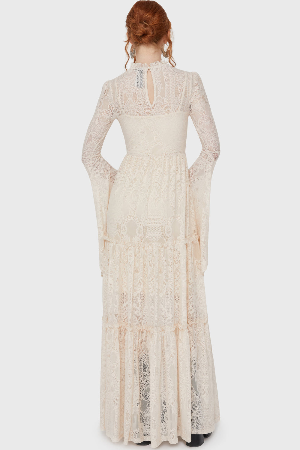 Hecate Lace Maxi Dress [IVORY] Killstar / Womens