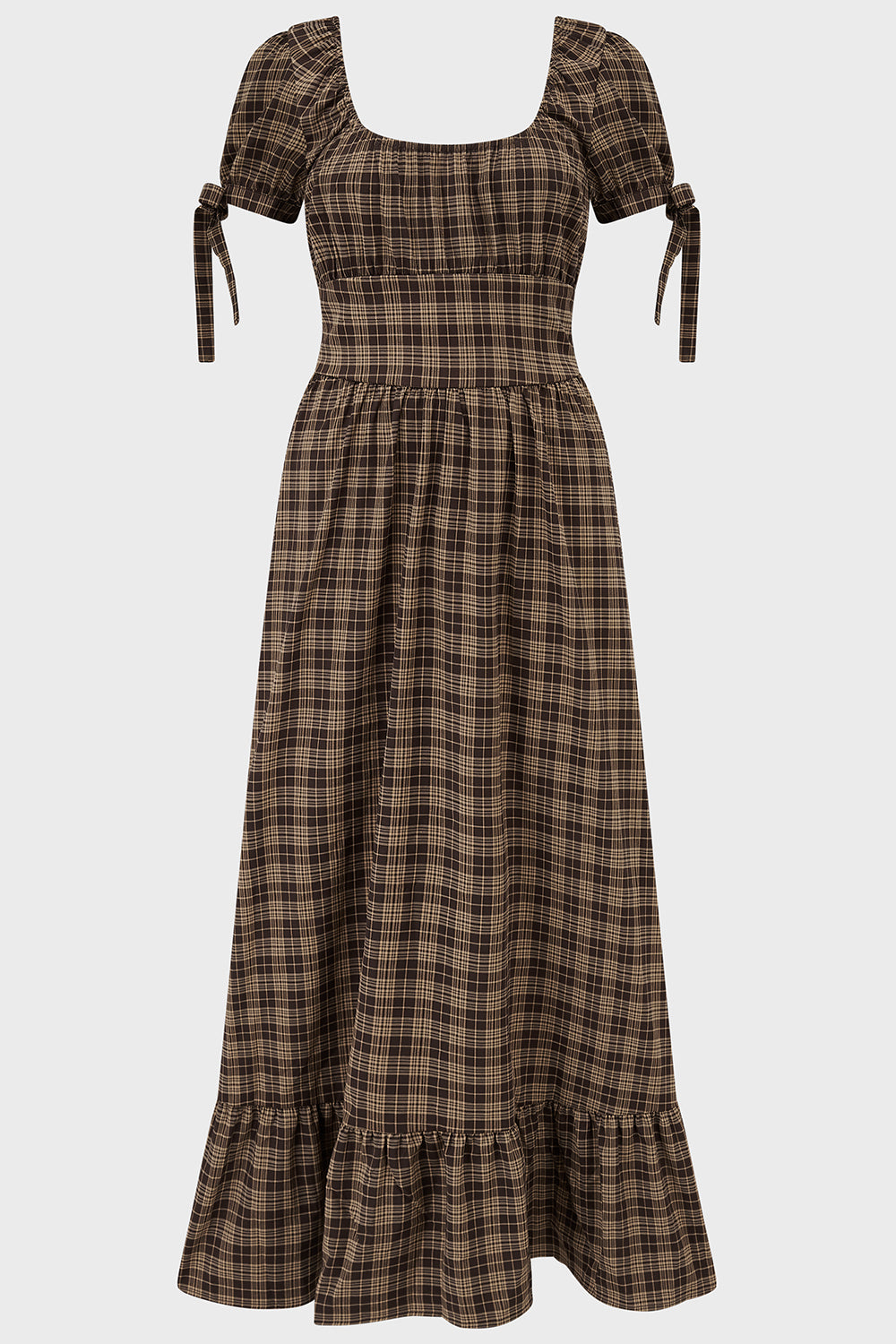 Grim Gretchen Dress [BROWN TARTAN] Killstar / Womens