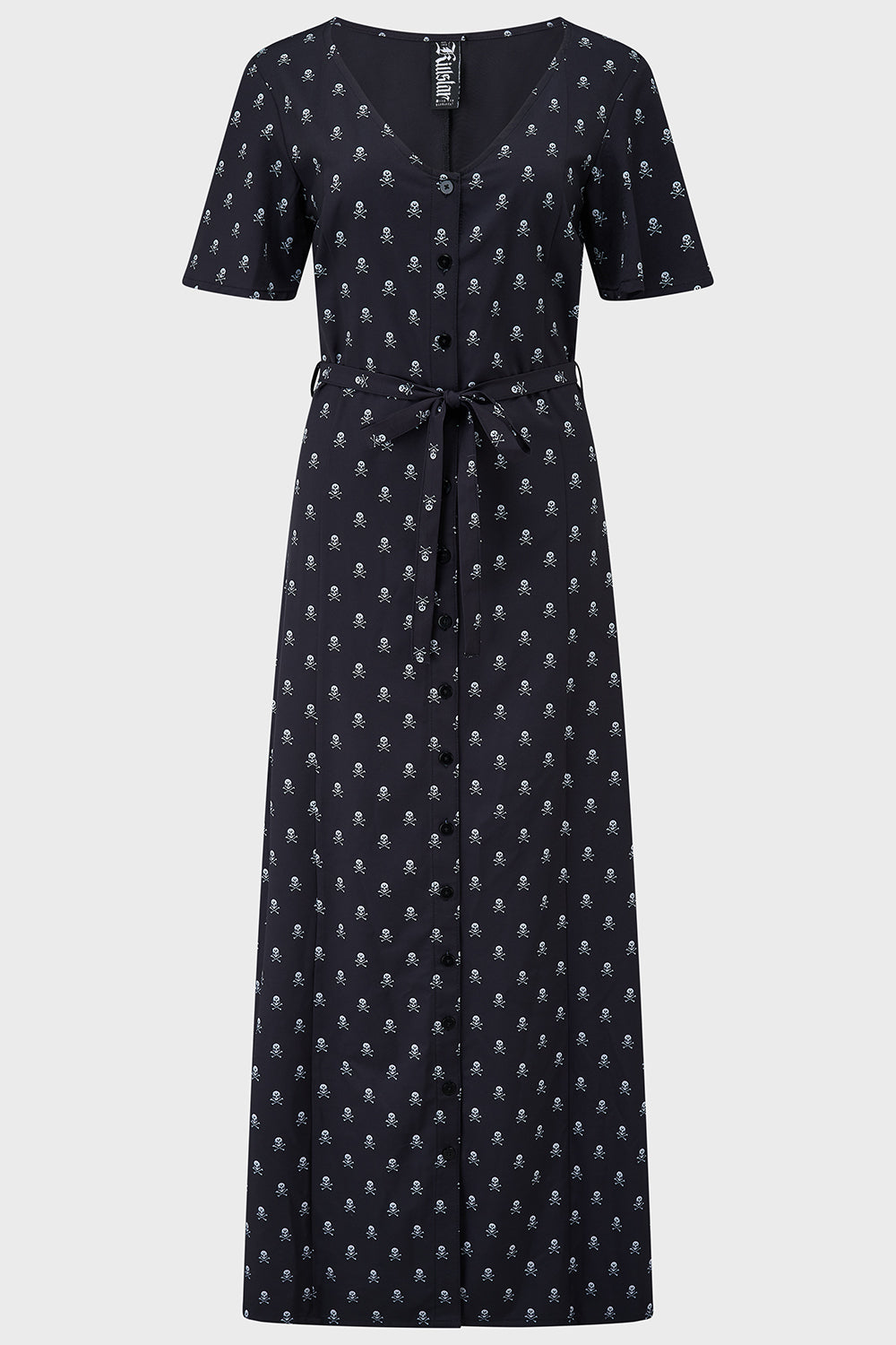 Boneyard Club Short Sleeve Maxi Dress Killstar / Womens