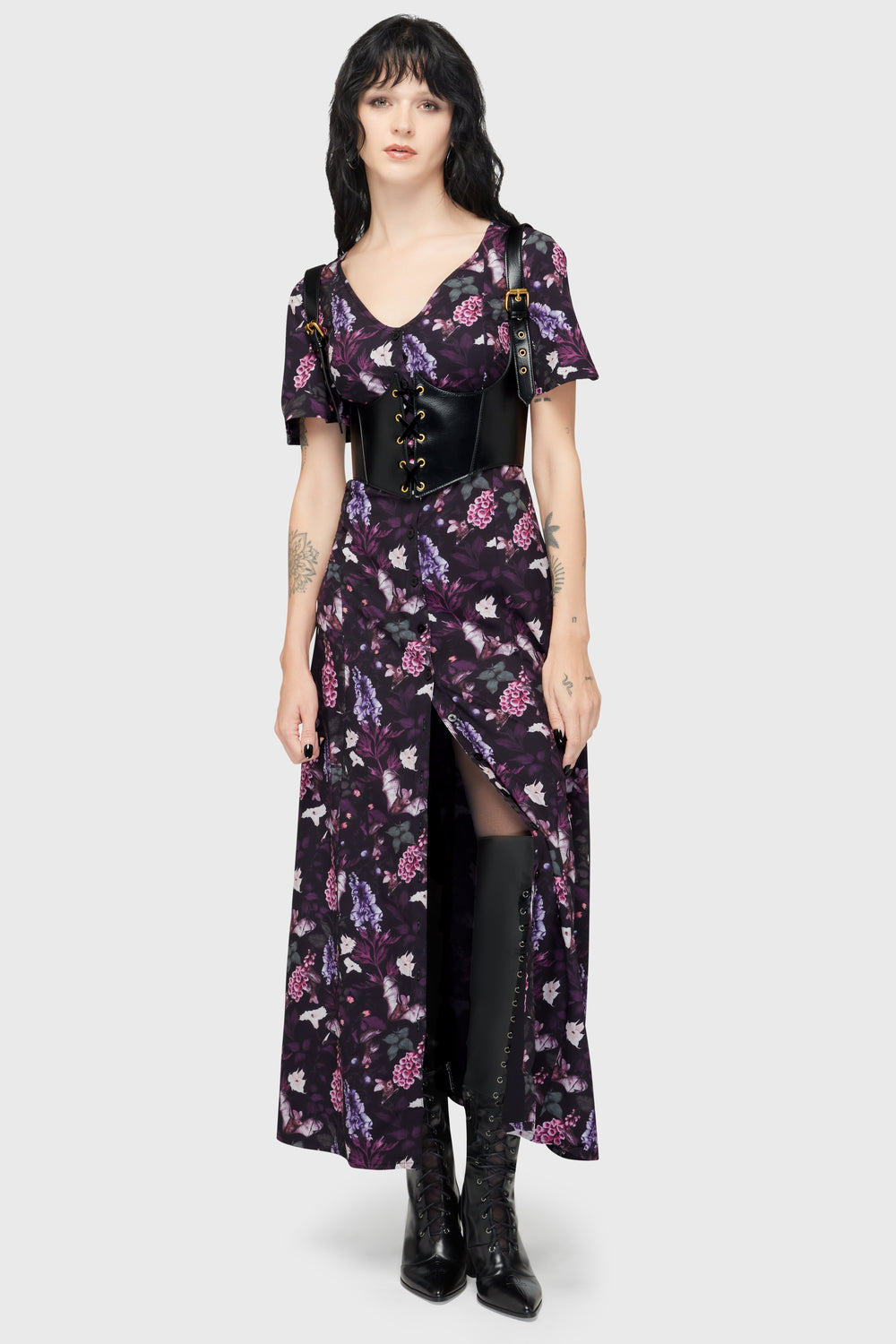 Willow Wisp Short Sleeve Maxi Dress Killstar / Womens