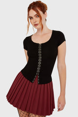 Eye C U Cap-Sleeve Top Killstar / Womens