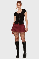 Eye C U Cap-Sleeve Top Killstar / Womens