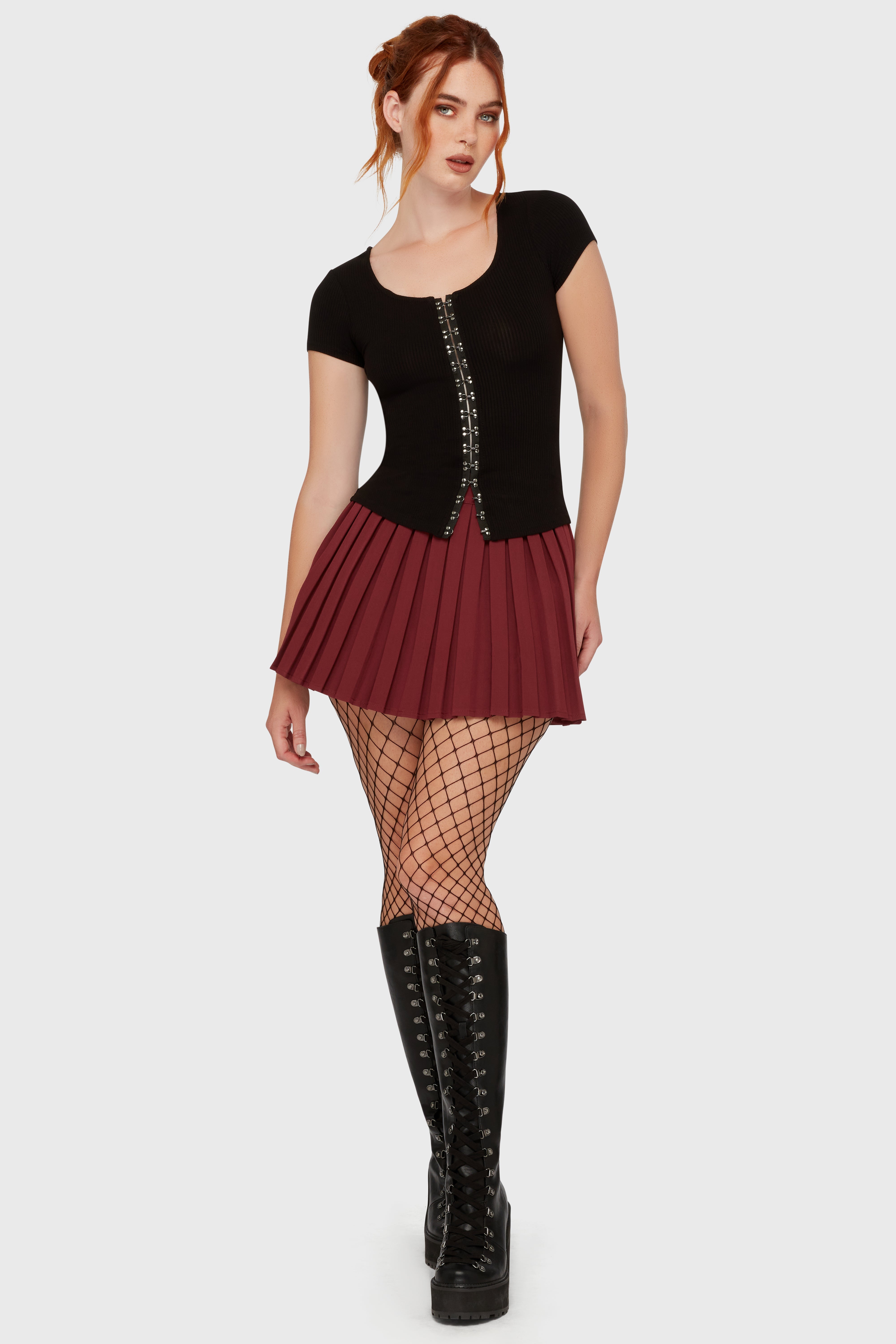 Eye C U Cap-Sleeve Top Killstar / Womens
