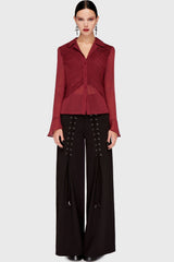 Evermore Eclipse Shirt [Burgundy] Killstar / Womens