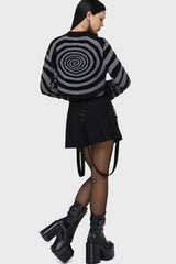 Voices Spiral Crop Sweater Killstar / Womens