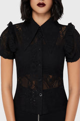 Vexina Lace Collar Blouse Killstar / Womens