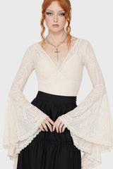 Fatal Attraction Bodysuit [IVORY] Killstar / Womens